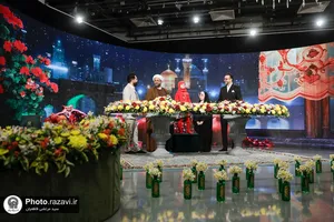 ضبط برنامه تلویزیونی شب یلدا در حرم مطهر رضوی