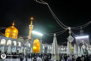 حال و هوای حرم مطهر رضوی در شام میلاد حضرت معصومه سلام الله علیها