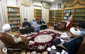 دیدار دبیر علمی پنجمین کنگره جهانی امام رضا(ع) با آیت الله اعرافی