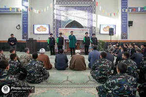 حضور خدام حرم مطهر رضوی در پدافند هوایی شمال شرق امام رضا علیه&zwnj;السلام