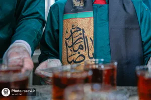 تشرف آتش نشان فداکار به حرم مطهر