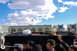 تشییع پیکر حجت الاسلام غلامرضا اسدی در حرم مطهر رضوی