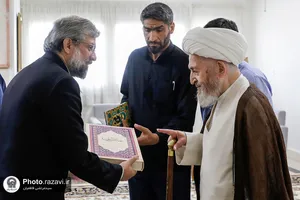 دیدار مدیر عالی حرم مطهر با آیت الله سبحانی