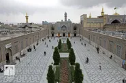 عملیات سنگ‌فرش و ساماندهی بست شیخ بهایی در حرم رضوی آغاز شد