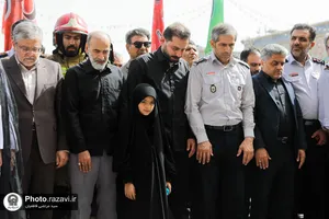 تشییع پیکر رضا فخریان در حرم مطهر رضوی