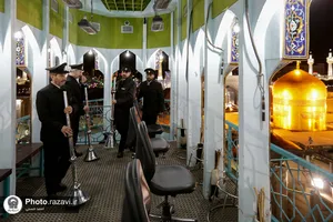 نقاره زنی در حرم مطهر رضوی به مناسبت تحویل سال 1402