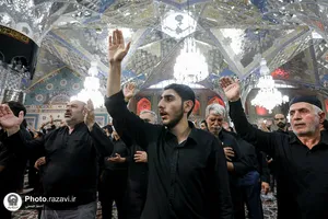 اجتماع عزاداران تاسوعای حسینی در حرم مطهر رضوی