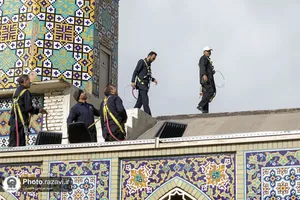 سیاه&zwnj;پوشی حرم مطهر رضوی به مناسبت ایام فاطمیه