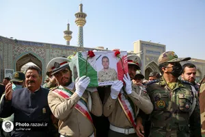 تشییع پیکر شهید احمد لطفی در  حرم مطهر رضوی