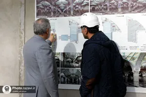 بازدید جمعی از مدیران بنیاد کرامت رضوی از پروژه&zwnj;های عمرانی حرم مطهر