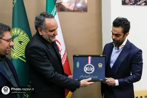 اهدای مدال جهانی &laquo;مهدی ماهانی&raquo;، قهرمان پرورش اندام به موزه آستان قدس رضوی