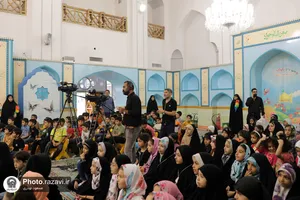 ضبط برنامه تلویزیونی &laquo;بچه مسلمان&raquo; در رواق کودک حرم مطهر رضوی