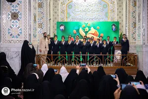 تشرف بانوان دانشجوی شاهد و ایثارگر دانشگاه فرهنگیان به حرم مطهر رضوی