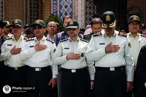 تشییع پیکر شهید مهدی گلشاهی در حرم مطهر رضوی