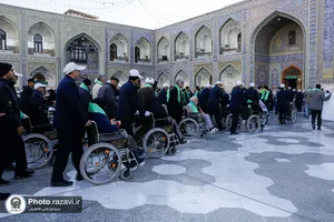تشرف کاروان توان&zwnj;یابان زیارت اولی&zwnj; سراسر کشور به حرم مطهر رضوی