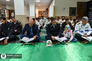 توزیع افطاری حرم مطهر رضوی به کارکنان پلیس راهور مشهد