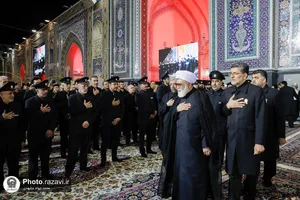 آئین خطبه&zwnj;خوانی شب عاشورا در حرم مطهر رضوی-1