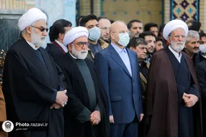 تشییع پیکر حجت الاسلام غلامرضا اسدی در حرم مطهر رضوی