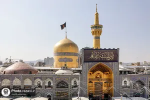 سیاه&zwnj;پوشی حرم مطهر رضوی در پی حمله تروریستی رژیم صهيونيستی به غزه