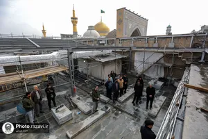 بازدید پرسنل حراست سازمان مرکزی از پروژه&zwnj;های عمرانی حرم مطهر رضوی