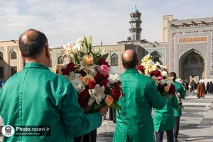 آماده سازی حرم مطهر رضوی در آستانه ولادت امیرالمومنین علیه&zwnj;السلام