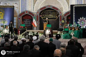 آیین تعویض پوش ضریح مطهر رضوی به مناسبت آغاز ماه محرم