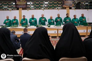 بازدید جمعی از دانشجویان دانشگاه پیام نور نیشابور از بخش&zwnj;های مختلف حرم امام رضا علیه&zwnj;السلام
