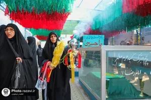 حضور خدام حرم مطهر رضوی در مزار شهدای هویزه