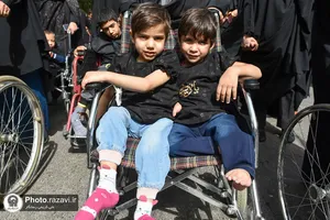 تشرف معلولان آسایشگاه فیاض بخش به حرم مطهر رضوی