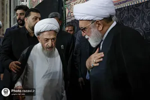 مراسم بزرگداشت چهلمین روز تدفین رهبر شهید انقلاب اسلامی در حرم مطهر رضوی