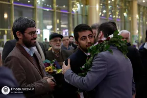 استقبال از هادی اسفیدانی، نفر اول مسابقات قرآن کشور در مشهد