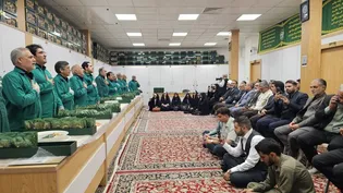 تجلیل معنوی از کارکنان زندان مرکزی در حرم رضوی