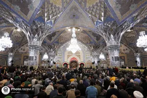 وداع زائران حرم رضوی با 5 شهید مدافع حرم در شام شهادت حضرت موسی بن جعفر علیه السلام
