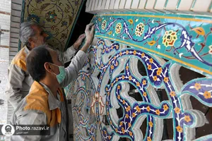 پروژه ساخت آرایه&zwnj;های سردرب ایوان باب الکاظم علیه&zwnj;السلام