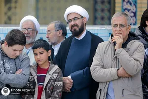 تشییع پیکر حجت الاسلام غلامرضا اسدی در حرم مطهر رضوی