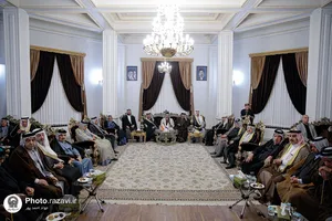 استقبال از شیوخ عشایر عراق در فرودگاه شهید هاشمی&zwnj;نژاد مشهد-۲

