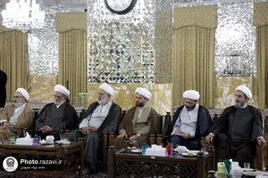 دیدار جمعی از علمای مشهد با شیخ ابراهیم زکزاکی و تولیت آستان قدس رضوی
