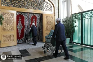 تشرف کاروان معلولان خراسان شمالی به حرم مطهر رضوی