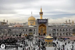 سیاه&zwnj;پوشی حرم مطهر رضوی به مناسبت ایام فاطمیه