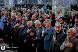 حرم مطهر رضوی در روز شهادت حضرت زهرا سلام&zwnj;الله علیها 
