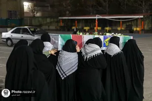 تشییع پیکر مطهر شهید گمنام در دبیرستان دخترانه امام رضا علیه&zwnj;السلام