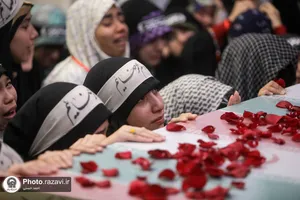 مراسم وداع با شهید گمنام دفاع مقدس در اعتکاف نوجوانان