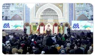 حرم رضوی در شب میلاد ماه منیر بنی‌هاشم غرق در سرور و شادمانی شد