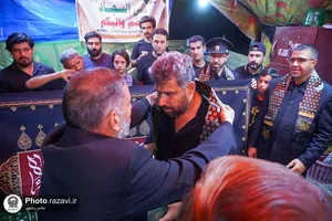 حضور کاروان خدام حرم مطهر رضوی در مسیر پیاده&zwnj;روی اربعین حسینی-1