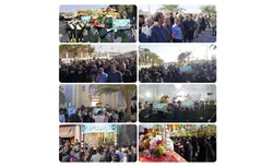 تشییع پیکر پاک دو شهید گمنام 8 سال دفاع مقدس در آستان حضرت حسین بن موسی الکاظم(ع)