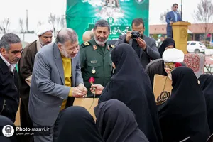 آیین رونمایی یادمان شهید گمنام زائرشهر رضوی