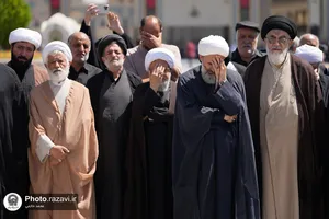 تشییع پیکر حجت&zwnj;الاسلام کریم عبدالهی نژاد در حرم مطهر رضوی
