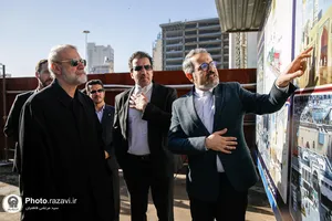 بازدید علی لاریجانی از فعالیت&zwnj;های عمرانی حرم مطهر رضوی