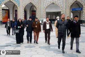 بازدید مسئولین قرآنی عتبات عراق از قسمت&zwnj;های مختلف حرم مطهر رضوی