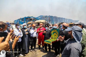 حضور خدام حرم مطهر رضوی در بندر شهید رجایی
